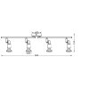Spot Plafonnier, Spot de plafond Luminaires Ledvance LED Noir, 4 lumières