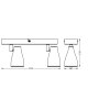 Spot Plafonnier, Spot de plafond Luminaires Ledvance LED Blanc, 2 lumières