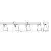 Spot Plafonnier, Spot de plafond Luminaires Ledvance LED Gris, 4 lumières