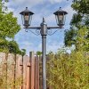 Loria Luminaire extérieur, Réverbère, Eclairage de chemin Noir, Argenté, 2 lumières