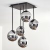 Gastor Plafonnier, Boule lumineuse Chrome, Fumé, 5 lumières