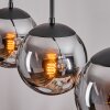 Gastor Suspension, Boule lumineuse Chrome, Fumé, 3 lumières