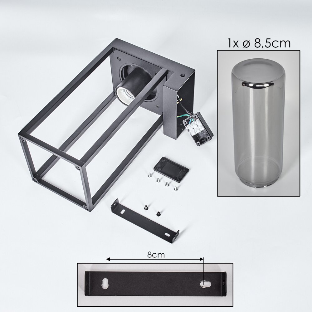 Lagarelhos Luminaire extérieur, Lampe murale d´extérieur Noir, 1 lumière