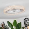 Benasal Plafonnier, Ventilateur de plafond lumineux Écru, Blanc, 1 lumière, Télécommandes