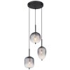 ATTILA Suspension Luminaires Globo Lighting Noir, 3 lumières