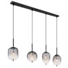 ATTILA Suspension Luminaires Globo Lighting Noir, 4 lumières