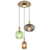 NORMY Suspension Luminaires Globo Lighting Laiton, 3 lumières