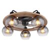 LAMOTTA Ventilateur de plafond lumineux Luminaires Globo Lighting Noir, 5 lumières, Télécommandes