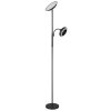 DAVYD Lampadaire Luminaires Globo Lighting LED Noir, 1 lumière