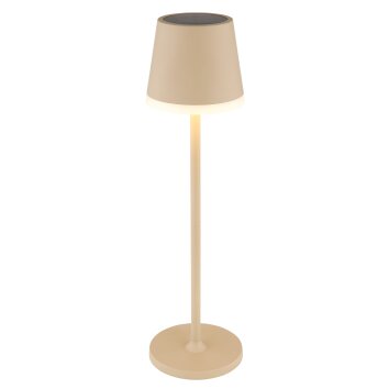 Lampe de table d'extérieur, Lampe solaire Luminaires Globo Lighting LED Sable, Blanc, 1 lumière