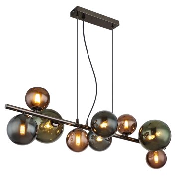Riha Suspension Luminaires Globo Lighting Gris, 9 lumières Riha Suspension Luminaires Globo Lighting Gris, 9 lumières