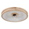 Gatian Ventilateur de plafond lumineux Luminaires Globo Lighting LED Brun foncé, Blanc, 1 lumière, Télécommandes