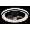 Gatian Ventilateur de plafond lumineux Luminaires Globo Lighting LED Noir, 1 lumière, Télécommandes