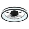 Gatian Ventilateur de plafond lumineux Luminaires Globo Lighting LED Noir, 1 lumière, Télécommandes