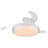 Beliz Ventilateur de plafond lumineux Luminaires Globo Lighting LED Blanc, 1 lumière, Télécommandes