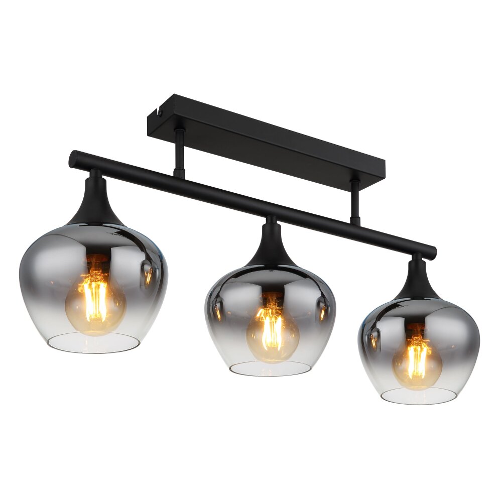 Maxy Plafonnier Luminaires Globo Lighting Noir, 3 lumières main product photo