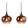 Maxy Suspension Luminaires Globo Lighting Chrome, Noir, 4 lumières