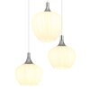 Maxy Suspension Luminaires Globo Lighting Chrome, Blanc, 6 lumières