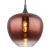 Maxy Suspension Luminaires Globo Lighting Chrome, Noir, 1 lumière