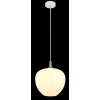 Maxy Suspension Luminaires Globo Lighting Chrome, Blanc, 1 lumière