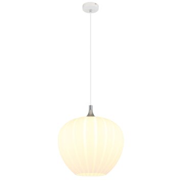 Maxy Suspension Luminaires Globo Lighting Chrome, Blanc, 1 lumière