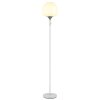 Maxy Lampadaire Luminaires Globo Lighting Chrome, Blanc, 1 lumière