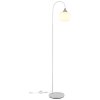 Maxy Lampadaire Luminaires Globo Lighting Chrome, Blanc, 1 lumière