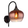 Maxy Applique murale Luminaires Globo Lighting Chrome, Noir, 1 lumière