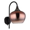 Maxy Applique murale Luminaires Globo Lighting Chrome, Noir, 1 lumière