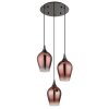 Lavus Suspension Luminaires Globo Lighting Chrome, Noir, 3 lumières