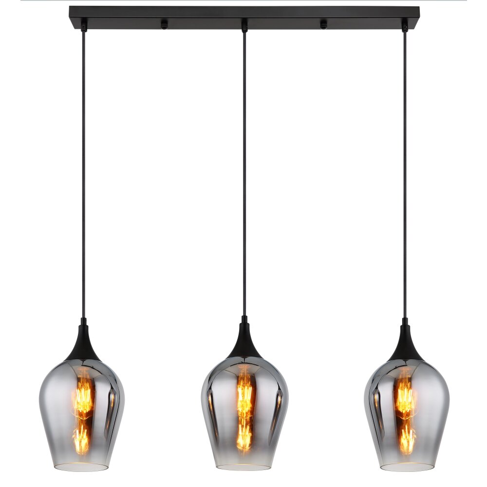 Lavus Suspension Luminaires Globo Lighting Noir, 3 lumières