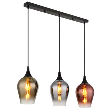 Lavus Suspension Luminaires Globo Lighting Noir, 3 lumières