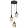 Ryan Suspension Luminaires Globo Lighting Noir, 3 lumières