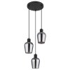 Ryan Suspension Luminaires Globo Lighting Noir, 3 lumières