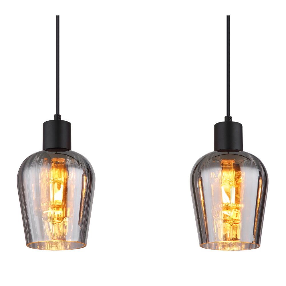 Ryan Suspension Luminaires Globo Lighting Noir, 4 lumières