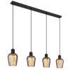 Ryan Suspension Luminaires Globo Lighting Noir, 4 lumières