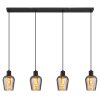 Ryan Suspension Luminaires Globo Lighting Noir, 4 lumières