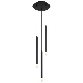 Blake Suspension Luminaires Globo Lighting Noir, 3 lumières