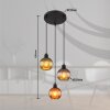 Zumba Suspension Luminaires Globo Lighting Noir, 3 lumières