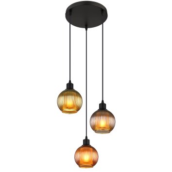 Zumba Suspension Luminaires Globo Lighting Noir, 3 lumières