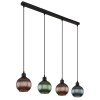 Zumba Suspension Luminaires Globo Lighting Noir, 4 lumières