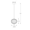 Galway Suspension Luminaires Globo Lighting LED Noir, 1 lumière