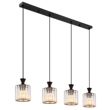 Jordana Suspension Luminaires Globo Lighting Noir, 4 lumières