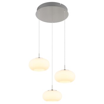 Quintara Suspension Luminaires Globo Lighting LED Nickel mat, 1 lumière