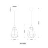 Zachary Suspension Luminaires Globo Lighting Noir, 1 lumière