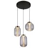 Fluoro Suspension Luminaires Globo Lighting LED Noir, 1 lumière