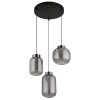 Fluoro Suspension Luminaires Globo Lighting LED Noir, 1 lumière