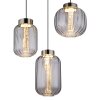 Fluoro Suspension Luminaires Globo Lighting LED Noir, 1 lumière