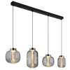 Fluoro Suspension Luminaires Globo Lighting LED Noir, 1 lumière