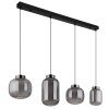 Fluoro Suspension Luminaires Globo Lighting LED Noir, 1 lumière